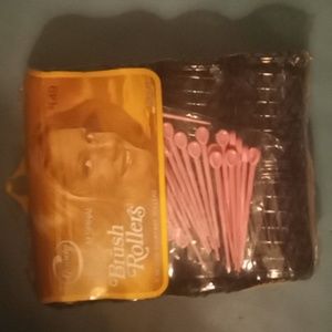 Goody Medium 1.5" Ball-Tip Brush Rollers with Pink Pins USA Vintage Rollers 8